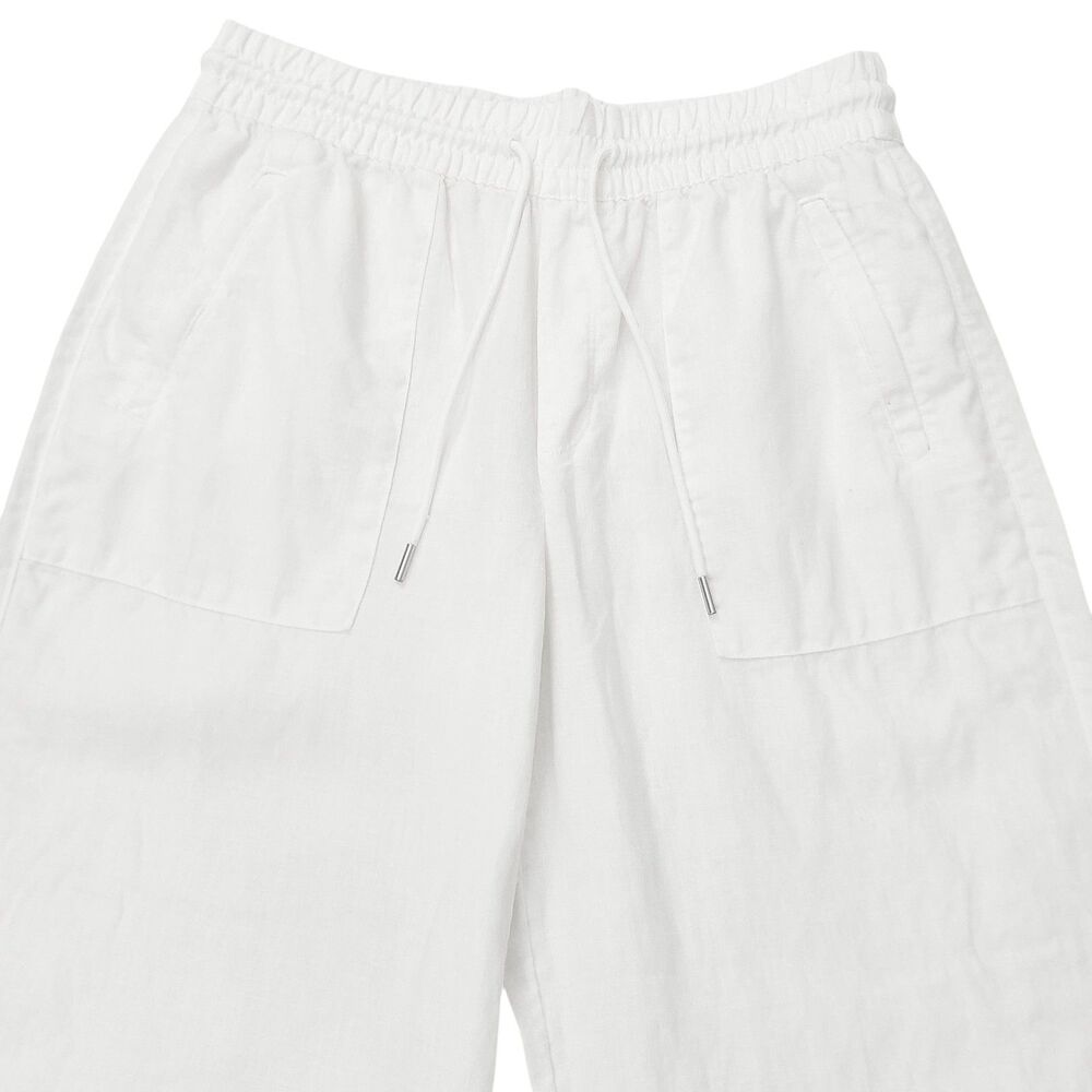 Athleta Linen Pants Womens Small White Wide Leg Casual Lounge Beach Resort - Picture 2 of 12